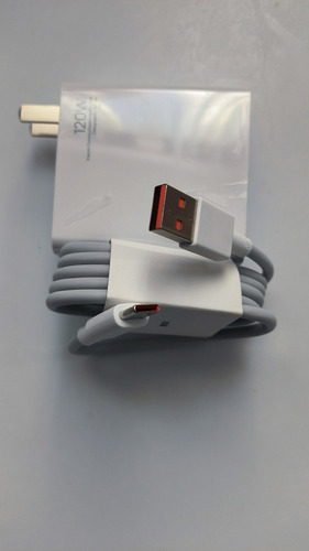 Cargador De Pared 120w Usb A Tipo C Ultra Rapida + Cable Blanco