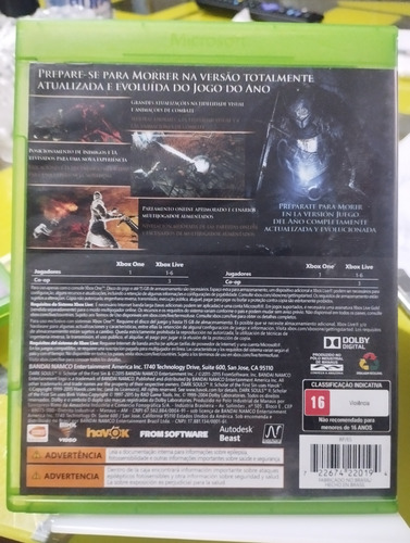 Dark Souls 2 Xbox Mídia Física Original (Usado)