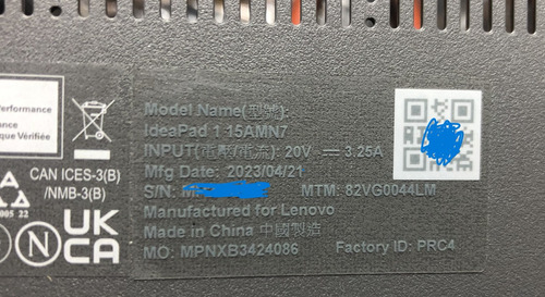 Tableta Botón De Encendido Lenovo Ideapad 1 15amn7 Original (Usado)