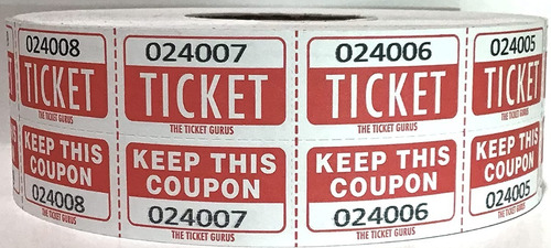 Tickets Fácil Lectura Para Sorteos Rollos De 2000 Boletos