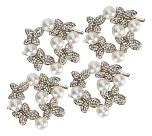 Adornos De Perlas, 4 Piezas, Clips De Zapatos De Moda, De Al
