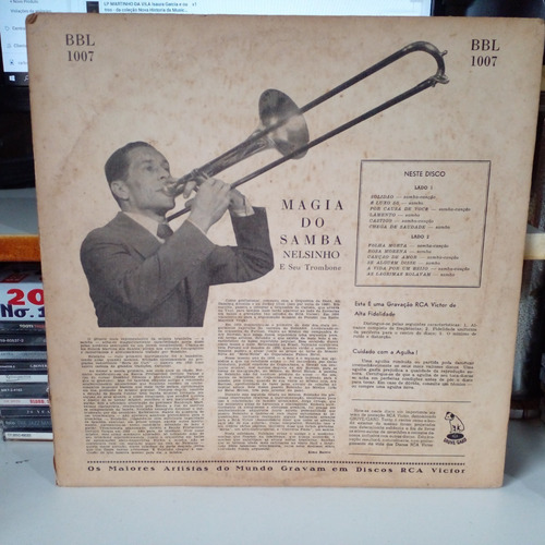 Lp Nelsinho E Seu Trombone Magia Do Samba Rca 1958 Testado ! (Usado)