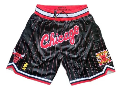 Short Basquet Nba Just Don Chicago Black