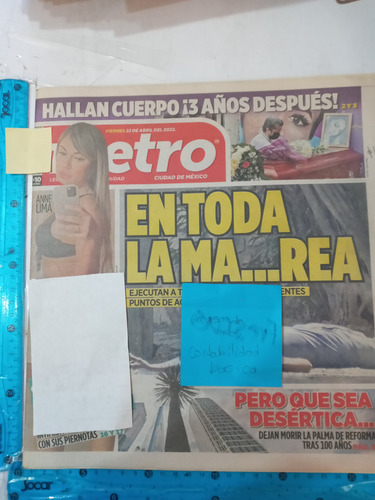Revista Periódico Metro N.8878 Abril 2022 (Usado)
