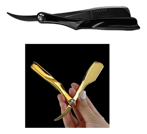 Maquinilla De Afeitar Recta De Barbero Profesional Negro