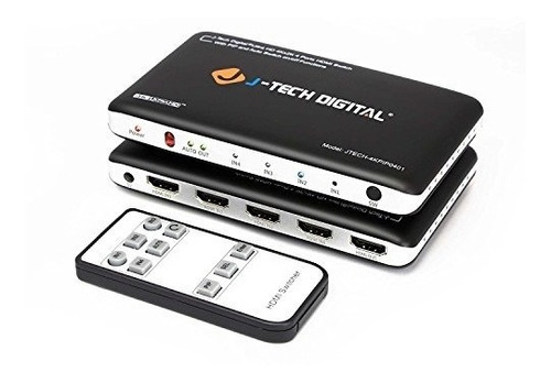 J-tech Digital 4 Puertos 4k 4x1 Hdmi Switch Con Pip, Ir Cont