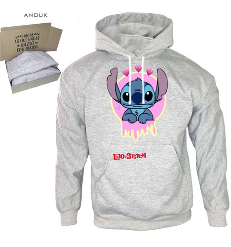 Imagen 3 de 10 de Buzo Hoodie Personalizado Saco Lilo-stitch Estampado Unisex