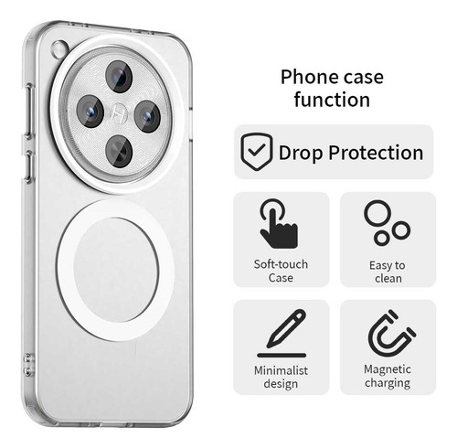Funda Magnética Con Carga Inalámbrica Para Oppo Find X8 Pro Ultra, Tapa Trasera De Pc, Mate, Translúcida, Mate, Translúcida, Oppo Find X8 Pro