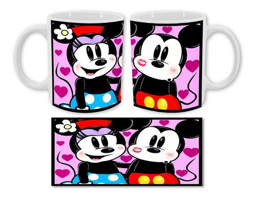 Mug Pocillo Taza Para Parejas Mickey Mouse And Minnie Mouse 