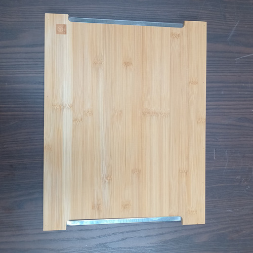 Tábua Corte 2 Gavetas Coletoras Inox Bambu 4x34x44cm Natural