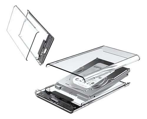 Case Para Hd Slim Externo Usb 3.0 Computador Ssd Hdd Sata 2.5 Notebook Pc Ps4 Transparente Bekcommerce