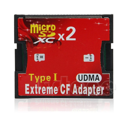 Adaptador Micro Sd X Cf - Duplo -  Compact Flash Tipo 1