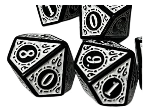 Juego De 10 Dados Poliédricos, Dados Acrílicos D10 Para