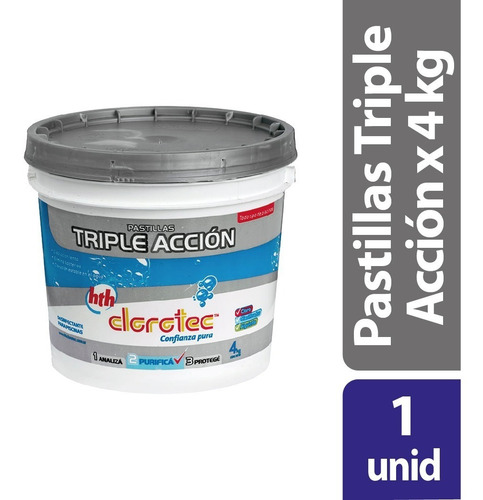 Imagen 3 de 9 de Pastillas Triple Accion X 4 Kg Clorotec