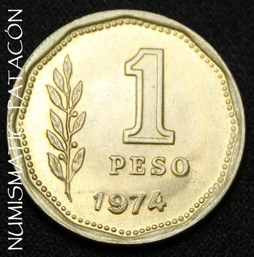 Moneda 1 Peso Ley 1974 - Excelente - #326