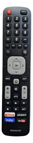 Control Remoto Televisión Tv Compatible Hisense Aplicaciones Smart Tv Premium Negro 4k Uhd Premium