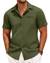 Comprar Camisa Social Masculina Gola Padre Linho Premium Moda Luxo