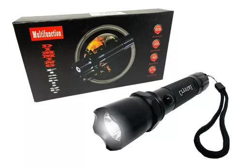 LINTERNA LED RECARGABLE DE ALTA POTENCIA ROMPE CRISTALES COCHE HOGAR