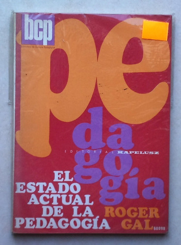 Libro El Estado Actual De La Pedagogía