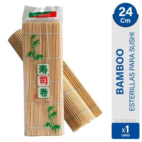 Esterilla Para Sushi De Madera Amarilla 24 X 24 Cm