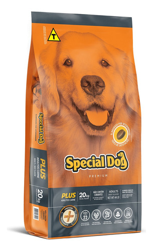 Kit 2un Alimento Cão Adulto Special Dog Plus Carne 20kg