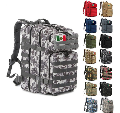 Mochila Táctica Impermeable 45 L Gran Capacidad Tela Oxford