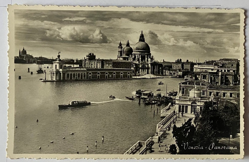 Antigua Postal, Panorama, Lago, Venecia, Italia, P0265