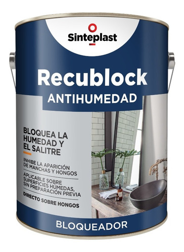 Recublock Antihumedad Pintura De Terminación Al Solvente 1lt