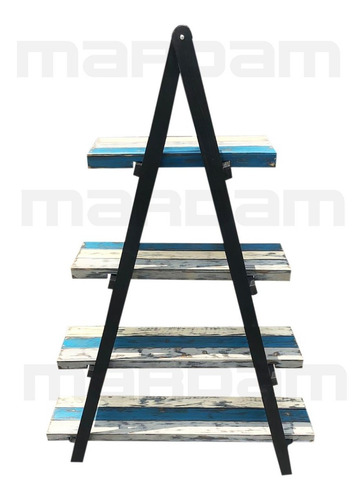 Imagen 3 de 5 de Librero 4 Repisas Organizador Zapatera Mueble Vintage Madera