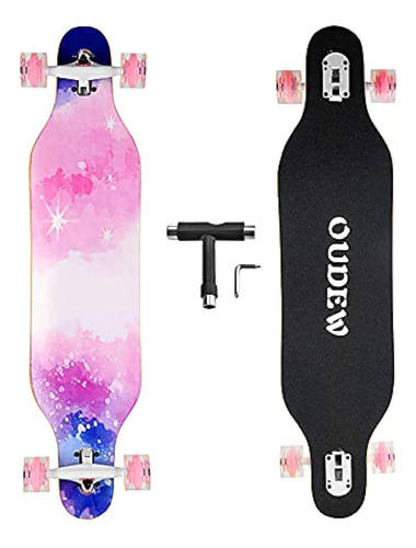 Longboard Skateboard, 41 Pulgadas Y 8 Capas De Arce Canadien