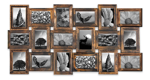 Marco Foto Rectangular 17 X 33  Largo Collage Galeria Selfie