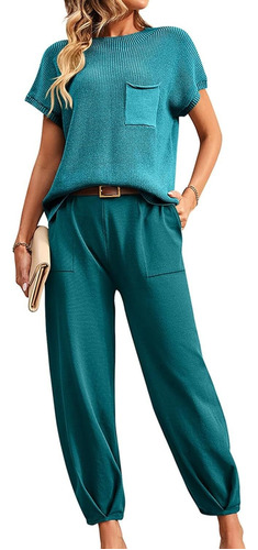 Conjunto De 2 Piezas Para Mujer, Conjunto De Pantalones