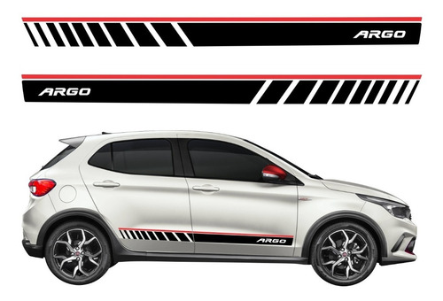 Par Adesivos Faixas Lateral Para Fiat Argo Sport 17564