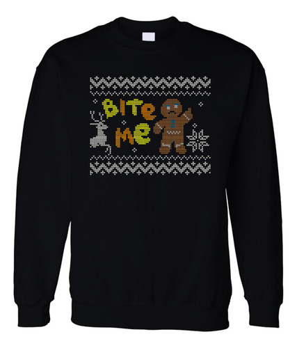 Sudadera Anime Navidad Ugly Christmas Sweater Bite Me A1