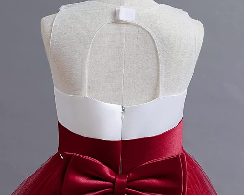 Vestido De Princesa De Encaje Con Bloques De Colores Para Ni