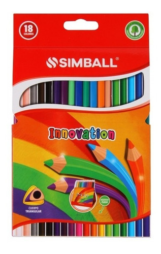 Pinturitas Lapices Simball Innovation X 18 Colores Escolar