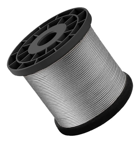 Piola De Acero Galvanizado 6.35 Mm Rollo De 100 Mts.