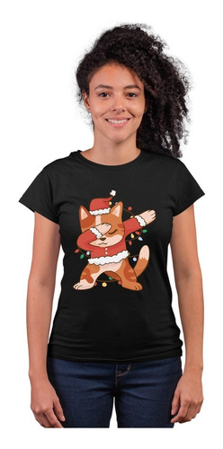 Playera Navidad - Mujer - Gato Navideño