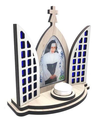 Capela Santa Irmã Dulce Vitral Com Porta Vela