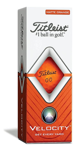 Pelotas De Golf Titleist Velocity, Naranja Mate, Una Docena