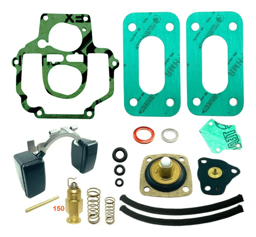 Kit Reparo Carburador Weber460 Uno Mille 1.0 91 92 93 94 95