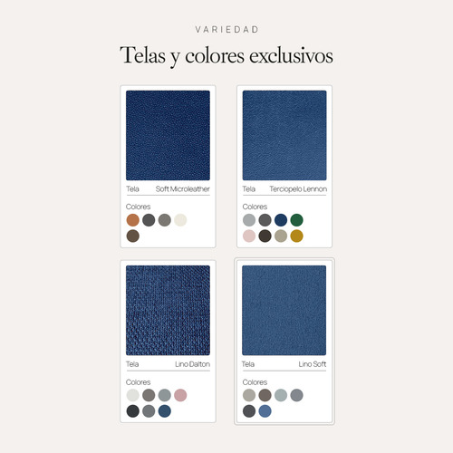 Sala Esquinera Moderna Minimalista Latt Sillón Modular Lino Azul Marino Lino Dalton