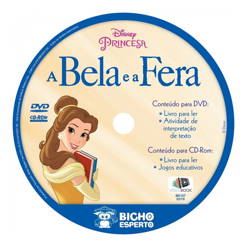 Livro Kit 5 Em 1 Colorir Com Dvd Disney - A Bela E A Fera