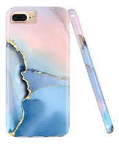 Comprar Funda For iPhone 7 Plus\u002F8 Plus\u002F6 Plus\u002F6s Plus Blue Piel Sin