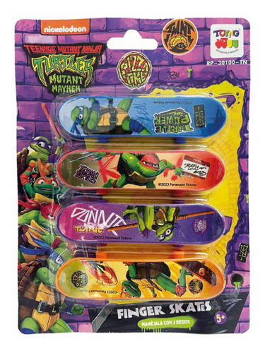 Tortugas Ninja Mini Finger Skateboard