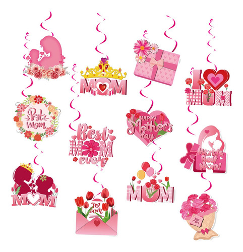 12 Piezas De Regalo Para El Día De La Madre, Decoración De