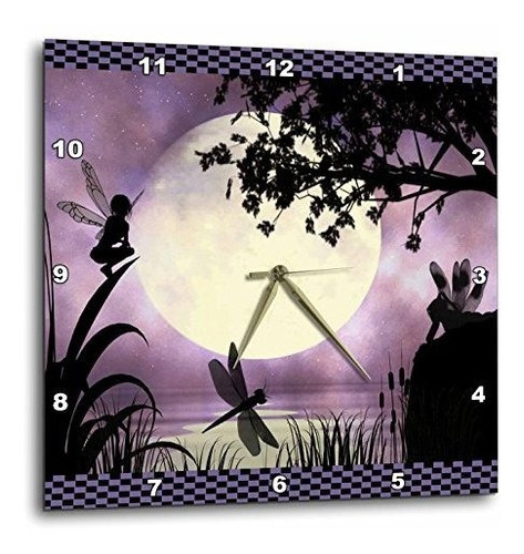 3drose Dpp 35668 3 Fairies And Dragonflies With An Purple Mo