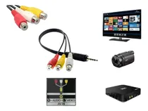 Comprar Cable Audio Video Mini Jack 3.5mm A Rca Tv Smart Box Cámaras