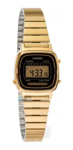 Reloj Casio La670wg-1 Mujer Dorado Retro Somos Tienda 