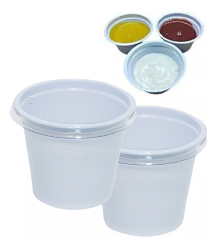 Pote para alimentos Galvanotek Pote Para Molhos 60mL branco